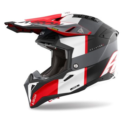 AVIATOR 3-M16 KASK AIROH AVIATOR 3 MONARCH GREY RED MATT