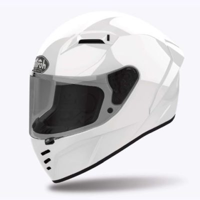 Biały kask motocyklowy Airoh Connor White Gloss widziany z boku.