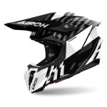 TW3-T17 KASK AIROH TWIST 3 THUNDER BLACK/WHITE GLOSS