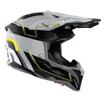 Kask motocyklowy Airoh Aviator 3 Leader Yellow Gloss widziany z boku