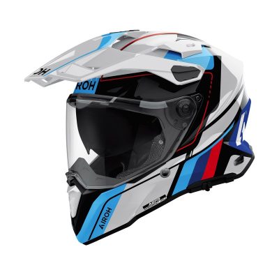 Kask motocyklowy Airoh Commander 2 Skip White Gloss widok z boku